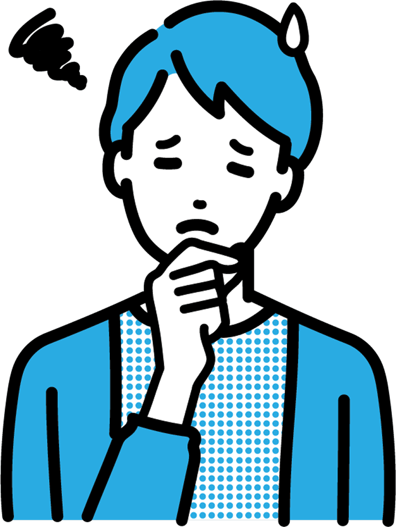 悩んでいる男性